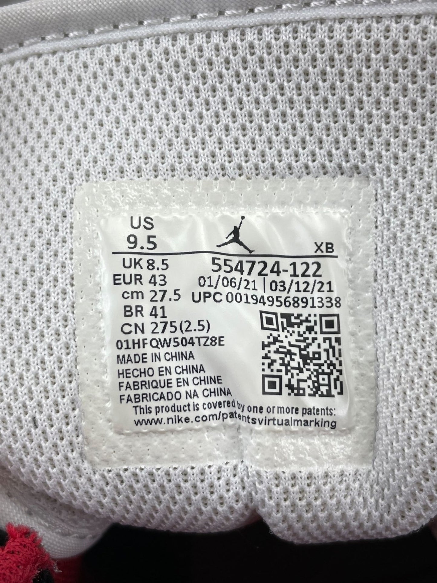Nike Air Jordan 1 Mid Gym Red Black White — buty sportowe męskie w bardzo dobrym stanie rozmiar 43, opcjonalne zdjęcie 2