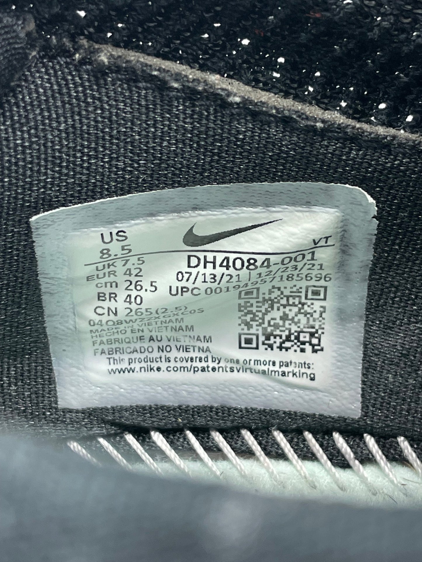 Nike Air VaporMax 2021 FK “Triple Black” Triple Black — buty sportowe męskie w bardzo dobrym stanie rozmiar 42, opcjonalne zdjęcie 2