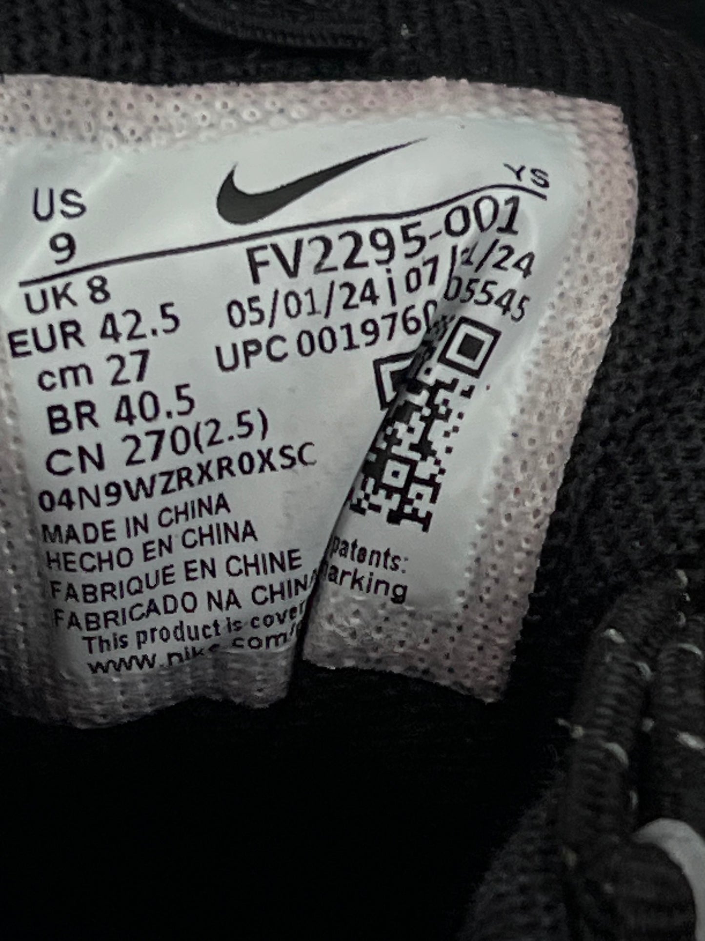 Nike Zoom Vomero Roam Black Light Silver — buty sportowe męskie w bardzo dobrym stanie rozmiar 42.5, opcjonalne zdjęcie 1