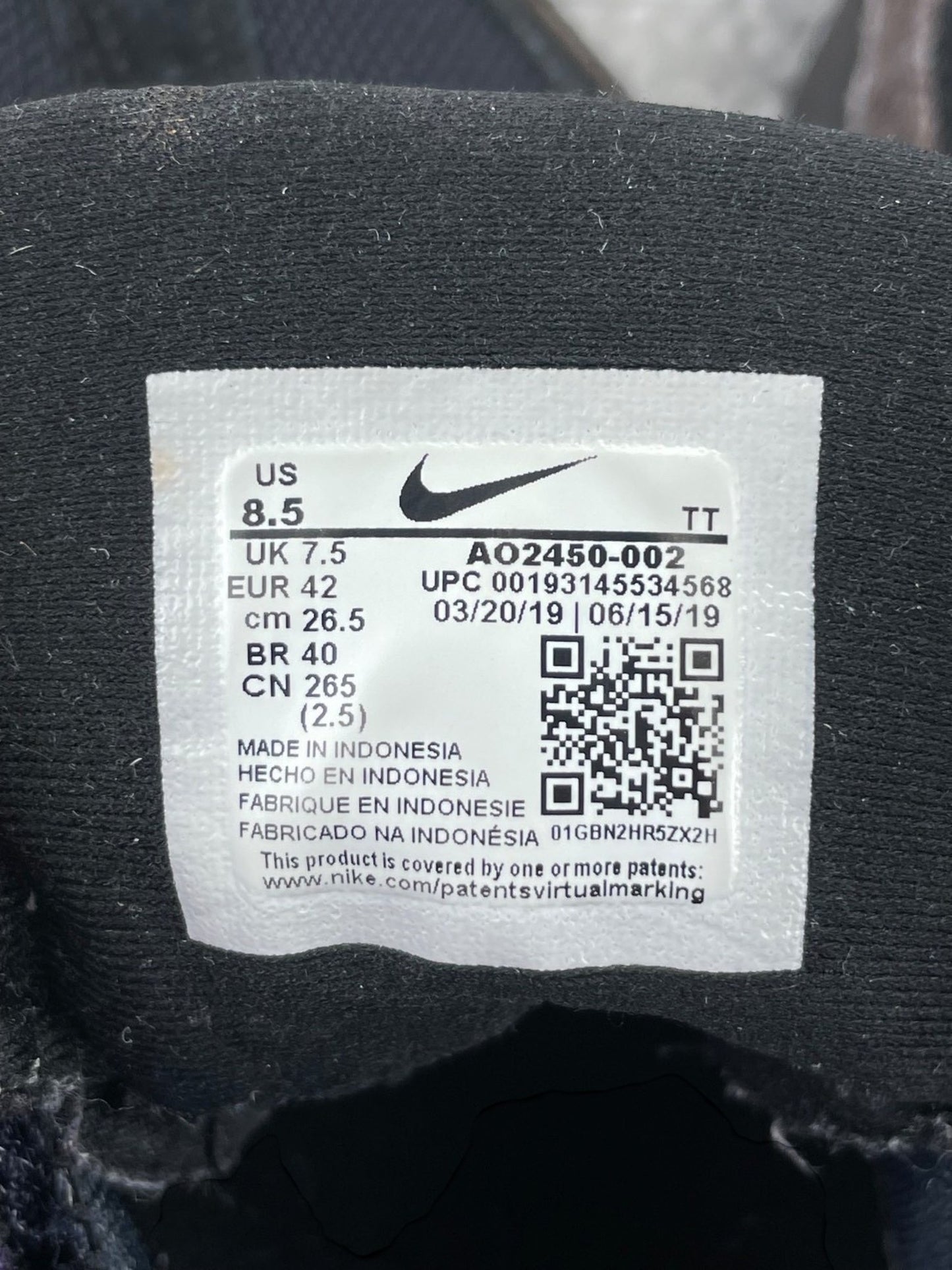 Nike Air Max 95 Black Grape — buty sportowe męskie w bardzo dobrym stanie rozmiar 42, opcjonalne zdjęcie 2