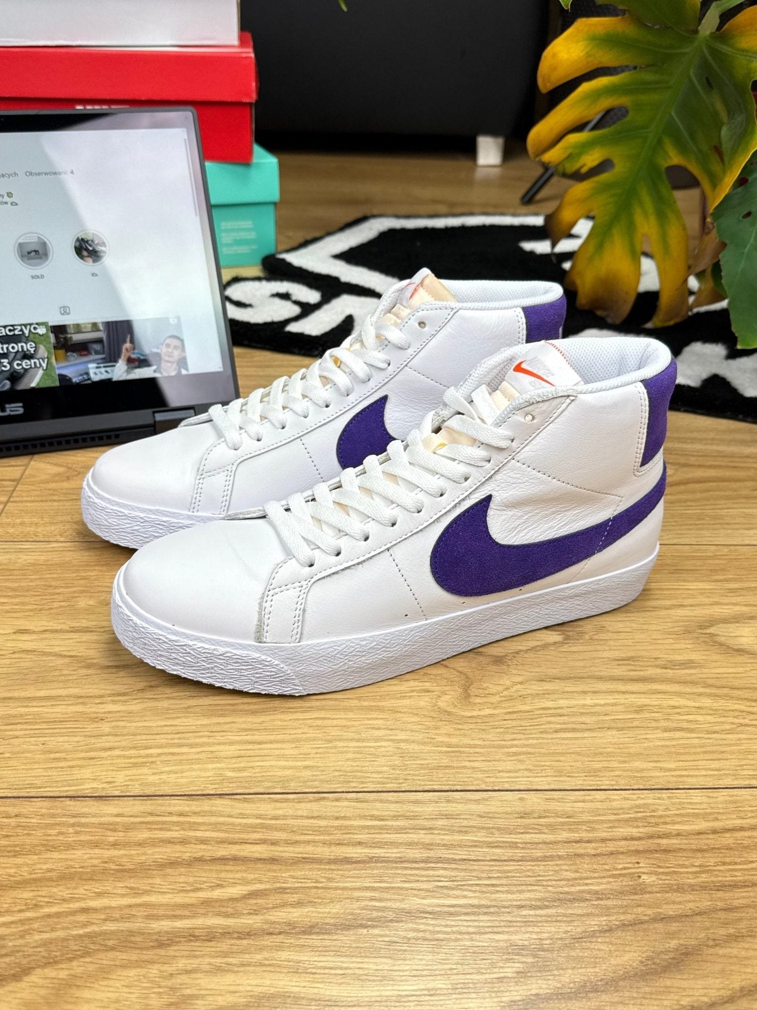 Nike Blazer Mid "Court Purple" SB Blazer Court Purple — buty sportowe męskie nowe rozmiar 45, widok z góry