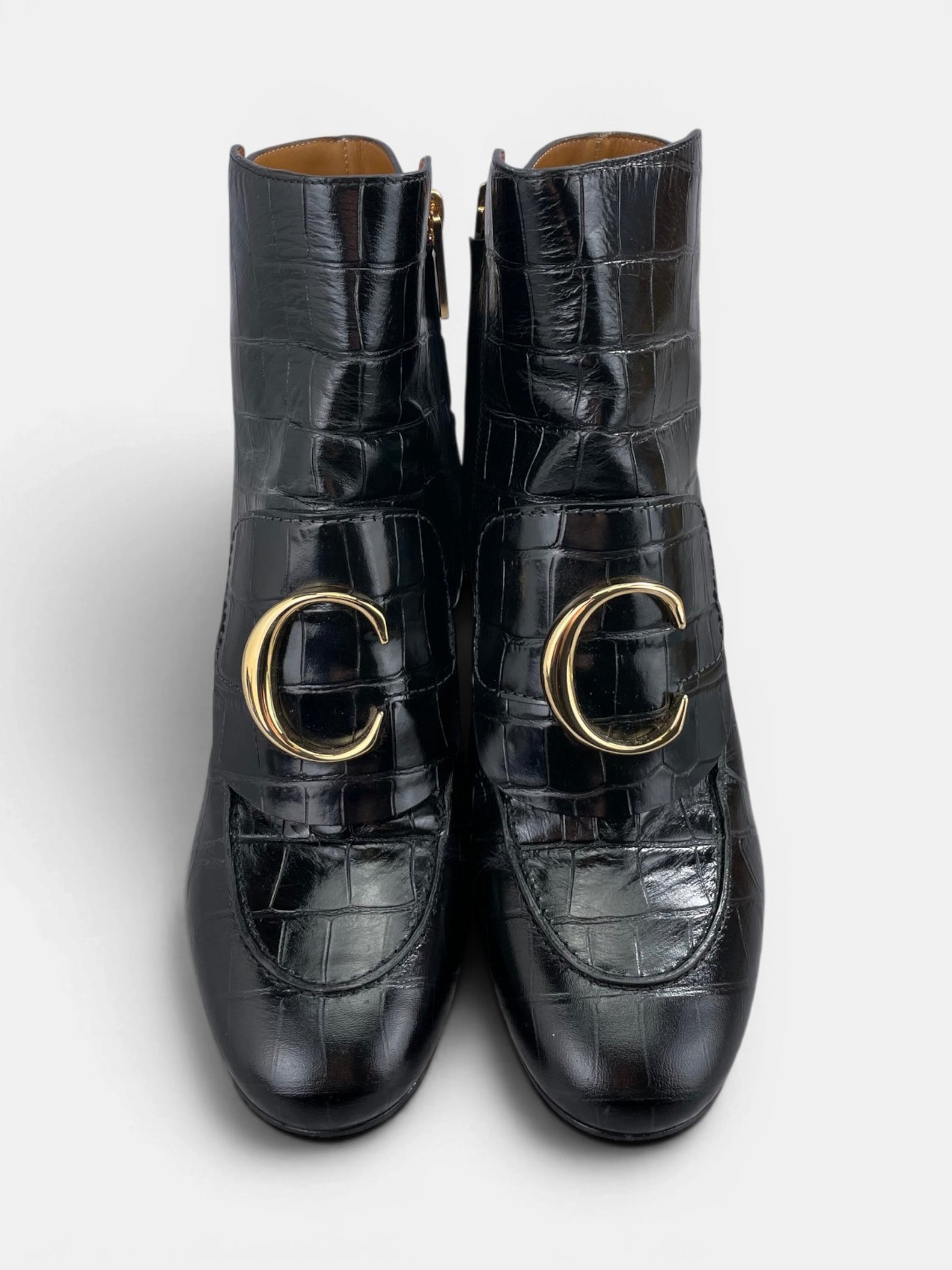 Chloé Crocodile Effect 80mm — buty sportowe damskie w bardzo dobrym stanie rozmiar 37, zewnętrzny panel prawego buta