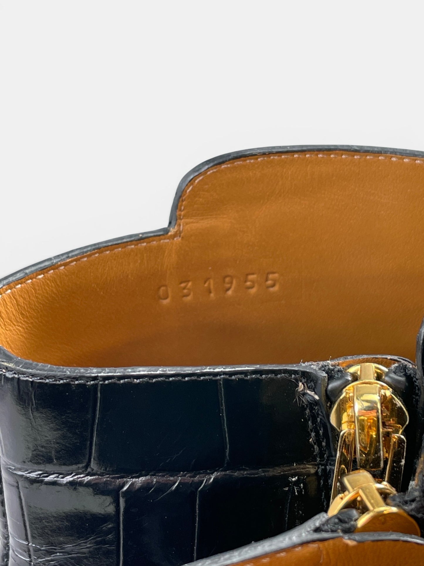Chloé Crocodile Effect 80mm — buty sportowe damskie w bardzo dobrym stanie rozmiar 37, wewnętrzny panel lewego buta