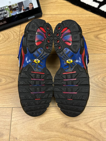 Nike Air Max Plus Spider-Man — buty sportowe męskie w bardzo dobrym stanie rozmiar 42.5, zapiętki butów
