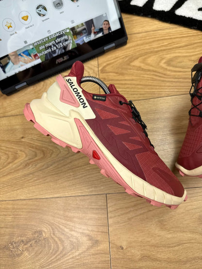 Salomon Supercross 4 GORE-TEX — buty sportowe męskie w bardzo dobrym stanie rozmiar 40, zewnętrzny panel prawego buta