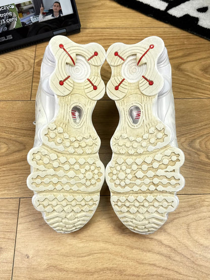 Nike Shox TL Triple White — buty sportowe męskie w dobrym stanie rozmiar 44, zapiętki butów