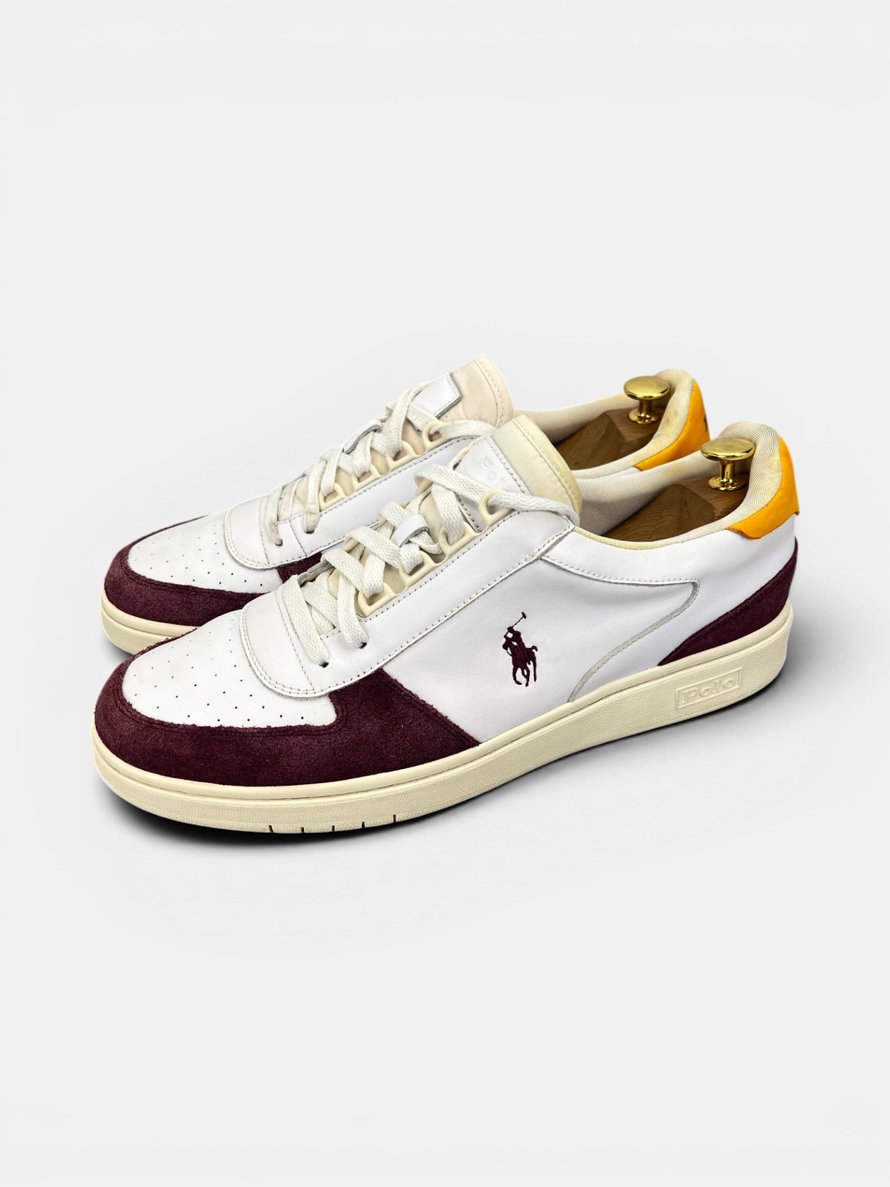 Polo Ralph Lauren Court Leather-Suede — buty sportowe męskie w bardzo dobrym stanie rozmiar 45, widok z boku