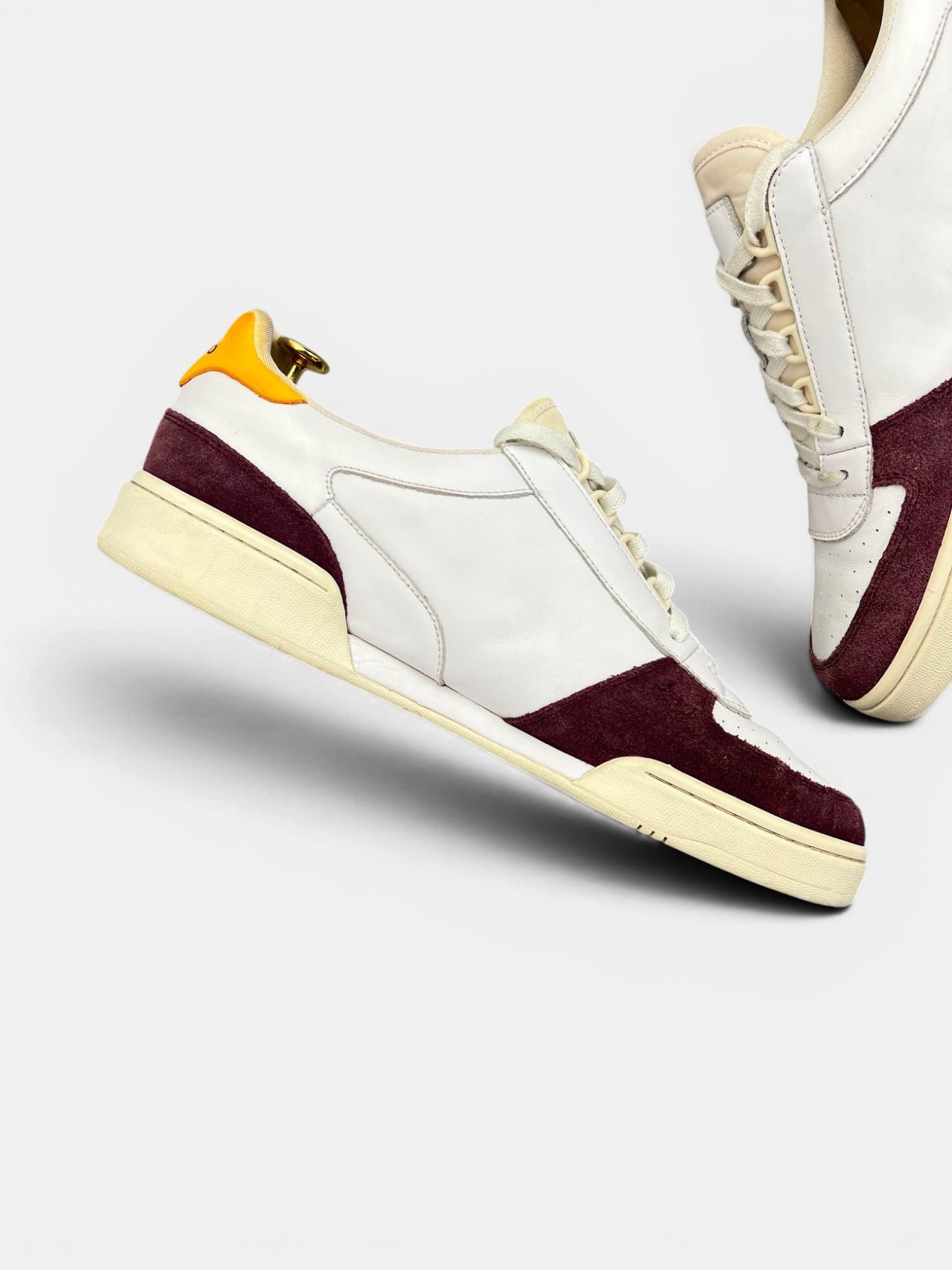 Polo Ralph Lauren Court Leather-Suede — buty sportowe męskie w bardzo dobrym stanie rozmiar 45, wewnętrzny panel lewego buta