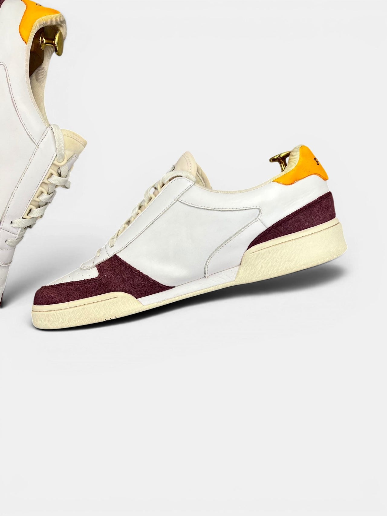 Polo Ralph Lauren Court Leather-Suede — buty sportowe męskie w bardzo dobrym stanie rozmiar 45, wewnętrzny panel prawego buta