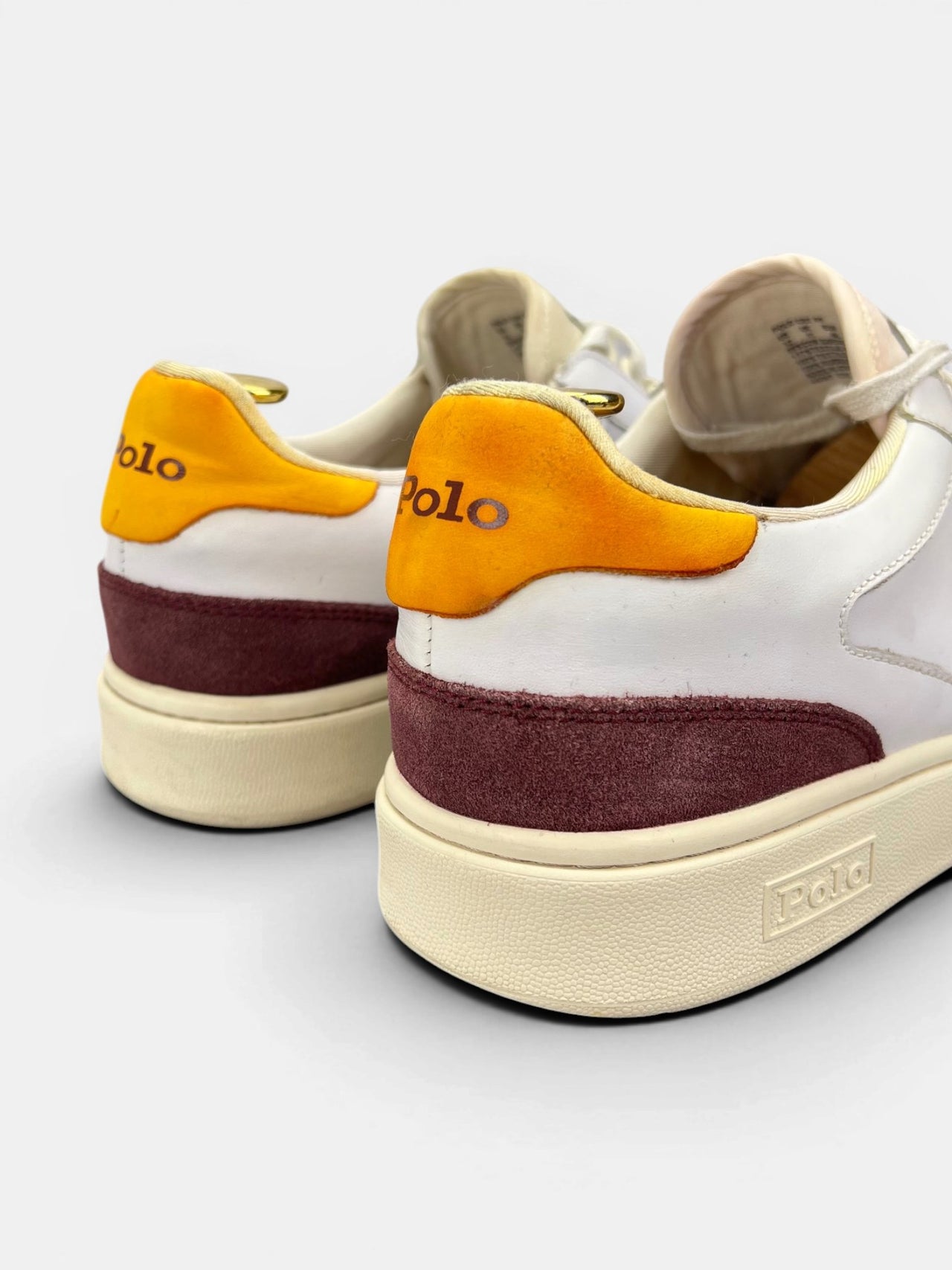 Polo Ralph Lauren Court Leather-Suede — buty sportowe męskie w bardzo dobrym stanie rozmiar 45, widok z tyłu