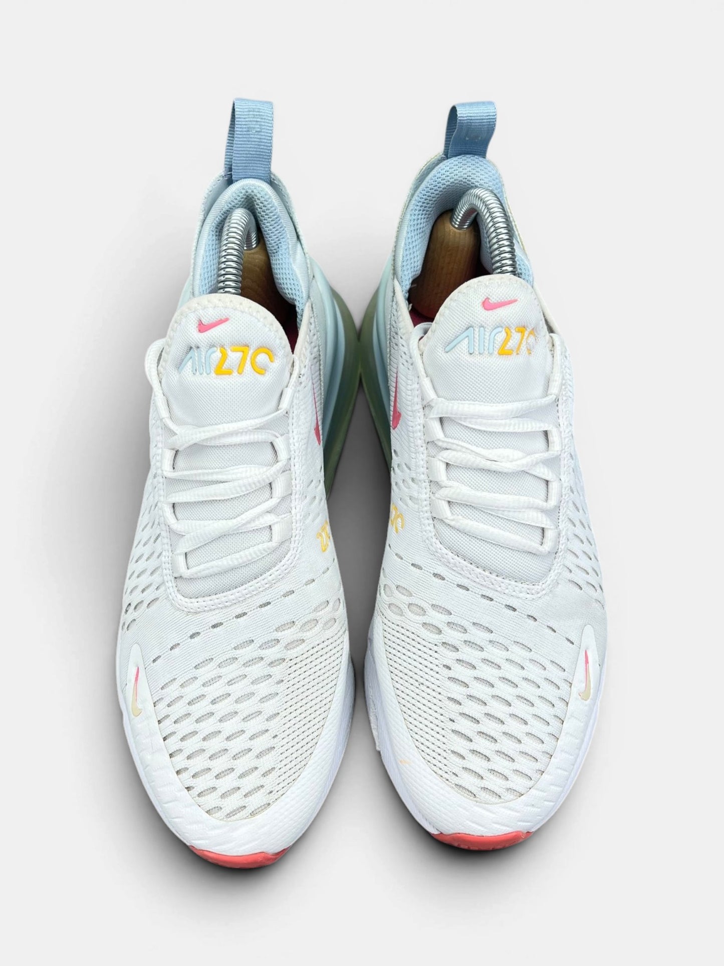 Nike Air Max 270 White Pinksicle — buty sportowe damskie w bardzo dobrym stanie rozmiar 39, widok z góry