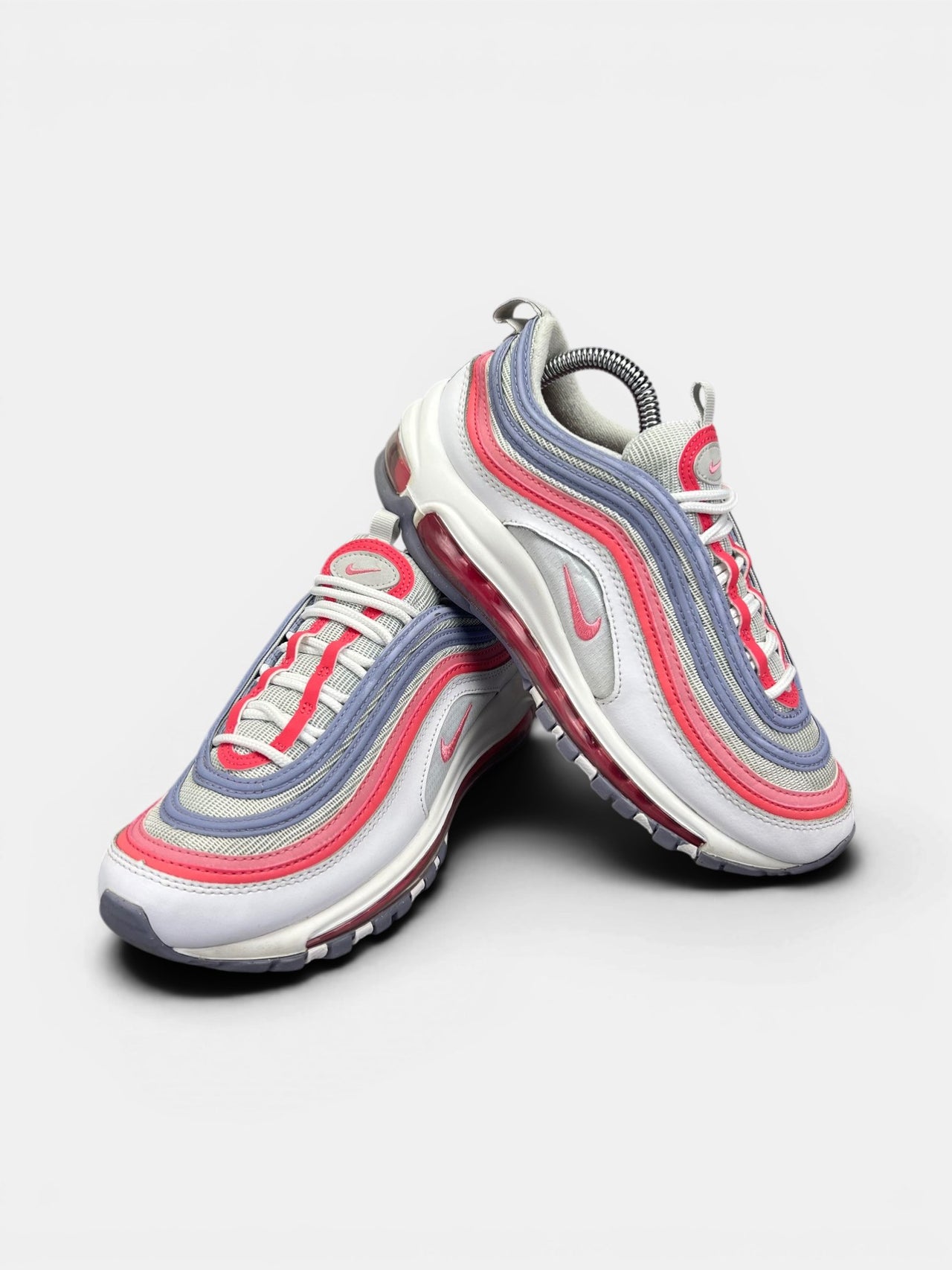 Nike Air Max 97 Indigo Haze Coral Chalk — buty sportowe damskie w bardzo dobrym stanie rozmiar 38, boczny profil