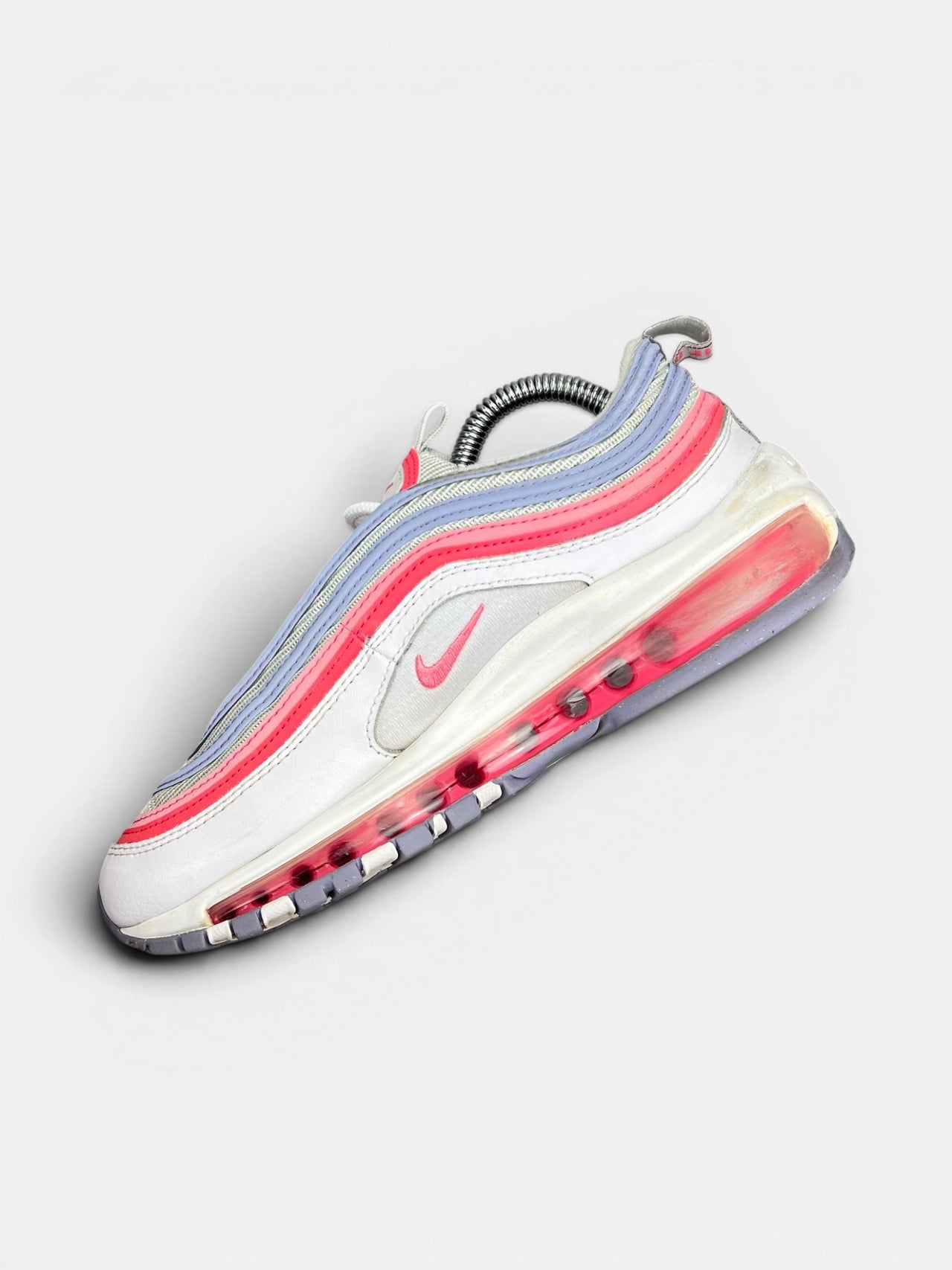 Nike Air Max 97 Indigo Haze Coral Chalk — buty sportowe damskie w bardzo dobrym stanie rozmiar 38, wewnętrzny panel prawego buta