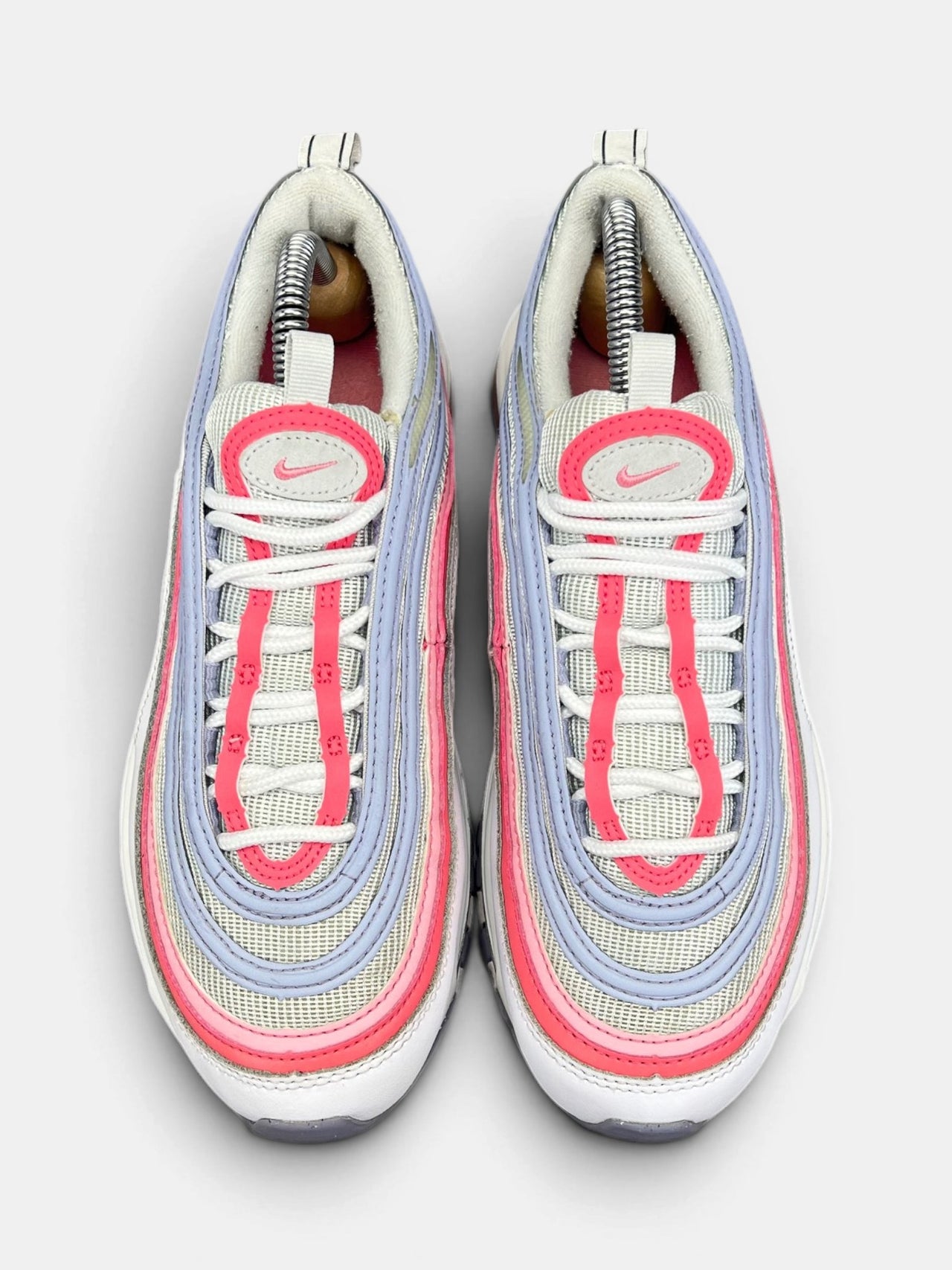 Nike Air Max 97 Indigo Haze Coral Chalk — buty sportowe damskie w bardzo dobrym stanie rozmiar 38, widok z góry