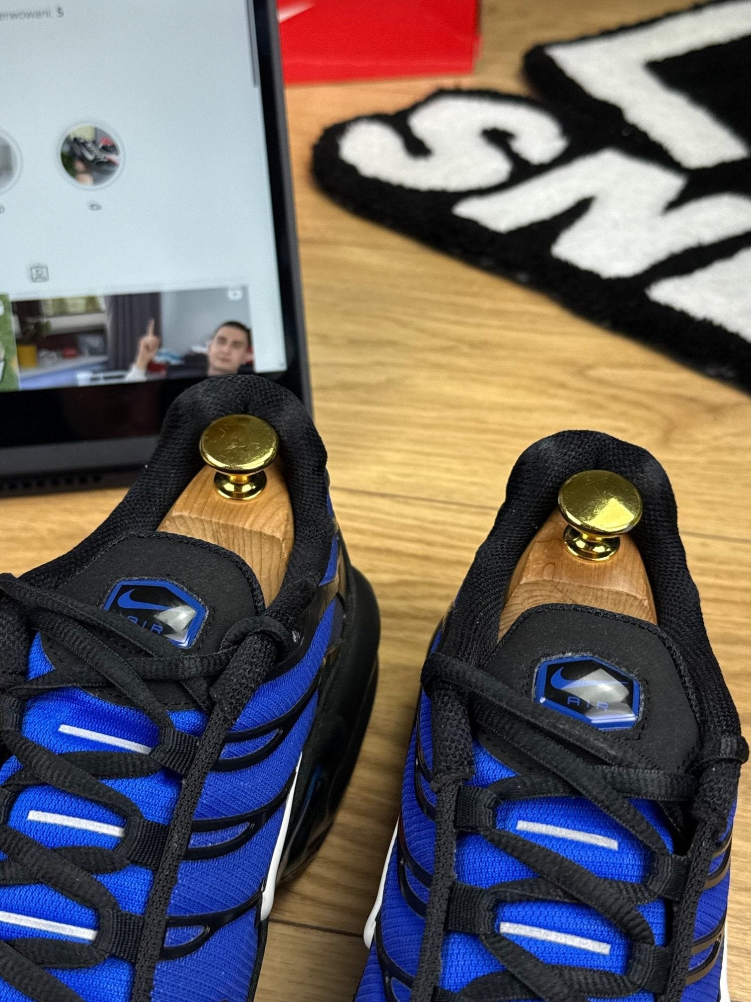 Nike Air Max Plus Premium Black/Racer Blue — buty sportowe męskie w bardzo dobrym stanie rozmiar 45.5, podeszwa