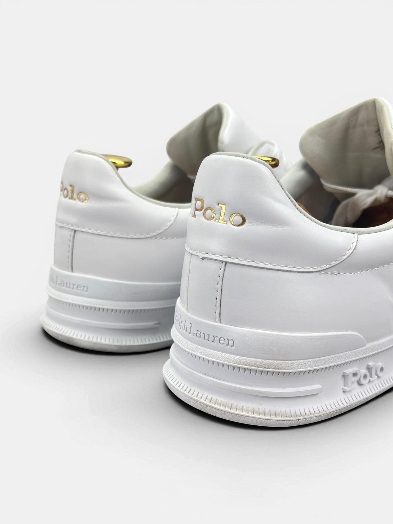 Polo Ralph Lauren Heritage Court II — buty sportowe męskie w bardzo dobrym stanie rozmiar 46, widok z góry na wewnętrzną stronę butów