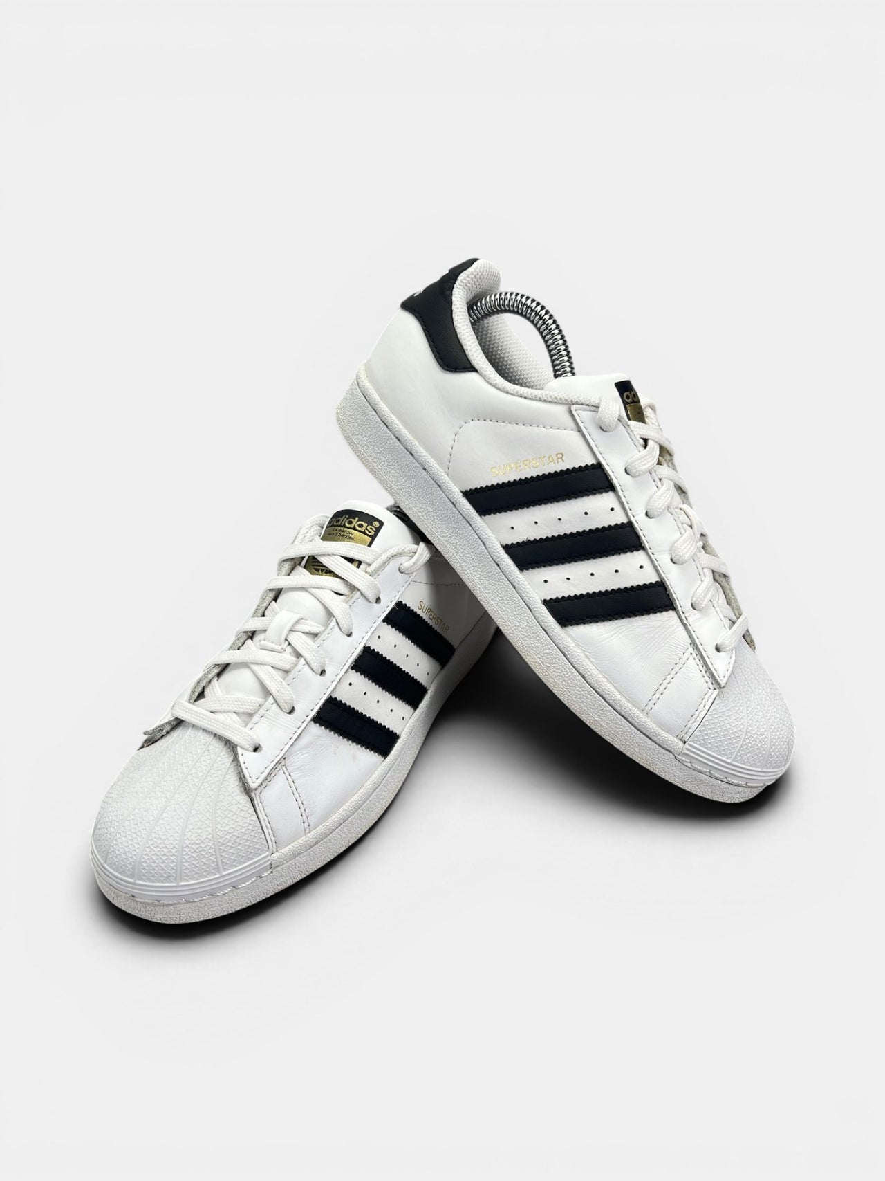 Adidas Superstar II White Gold Tongue — buty sportowe damskie w bardzo dobrym stanie rozmiar 37 1/3, boczny profil