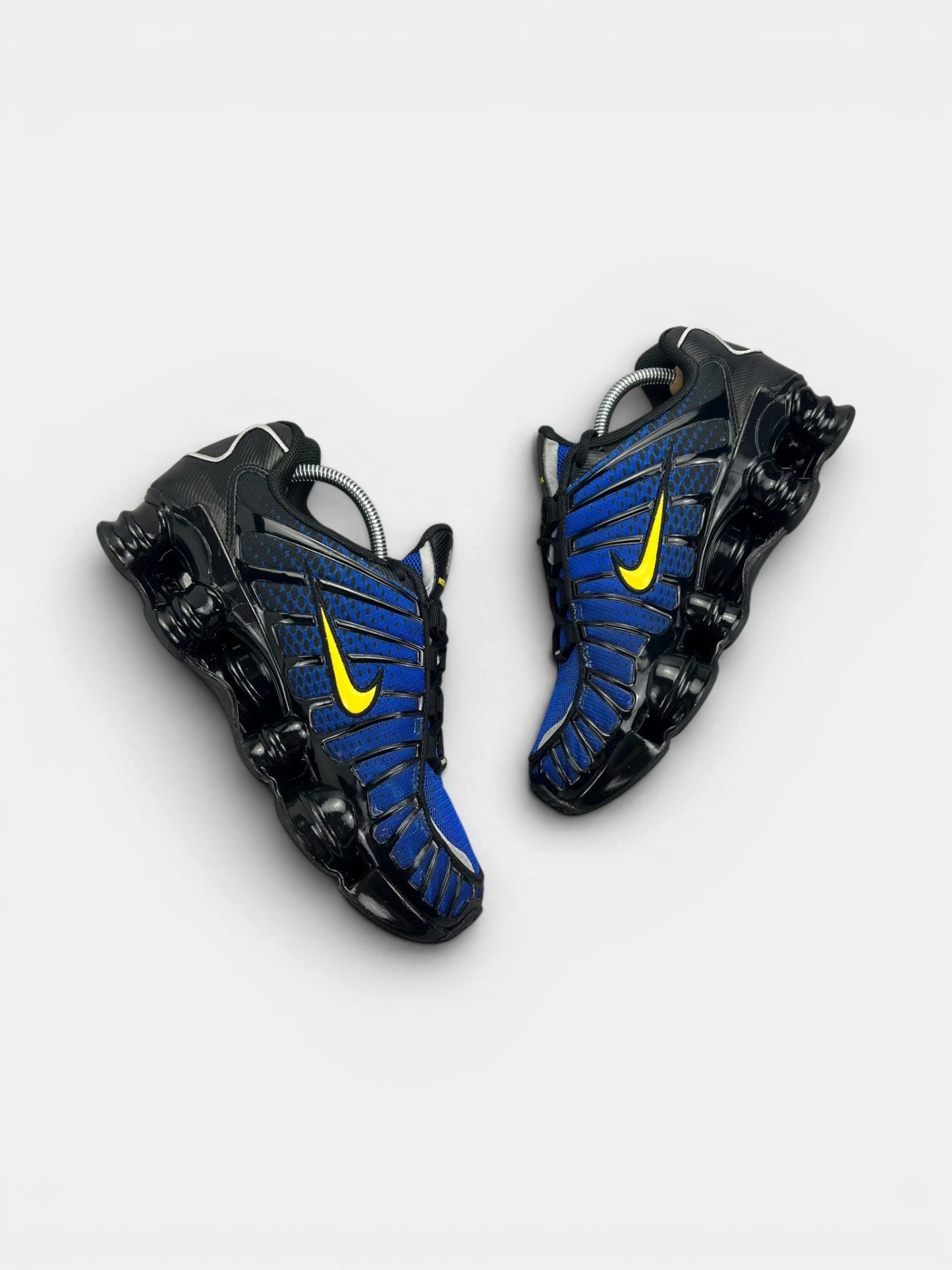 Nike Shox TL Lyon Blue — buty sportowe męskie w bardzo dobrym stanie rozmiar 42, widok z góry na wewnętrzną stronę butów