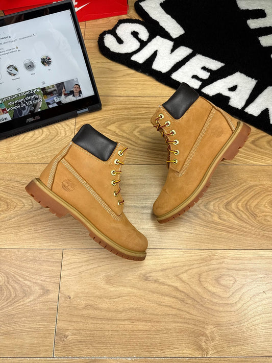 Timberland Premium 6-Inch Boot Wheat Nubuck — buty sportowe damskie w bardzo dobrym stanie rozmiar 37, widok z boku
