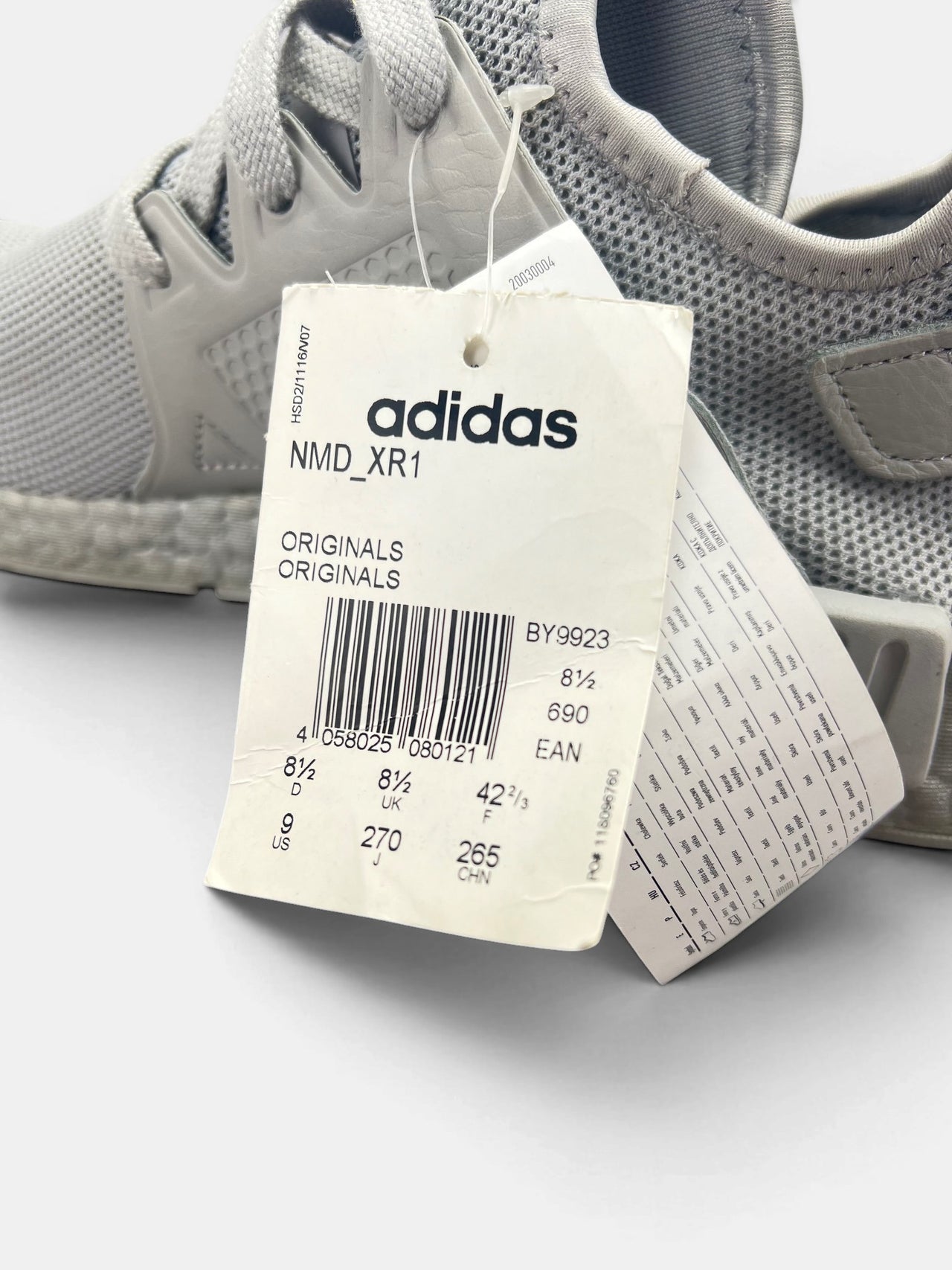 Adidas NMD_XR1 Triple Grey — buty sportowe męskie nowe rozmiar 42 2/3, opcjonalne zdjęcie 2