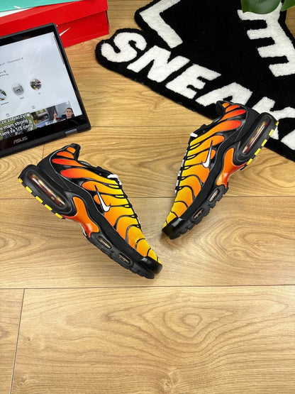 Nike Air Max Plus OG Tiger — buty sportowe męskie w bardzo dobrym stanie rozmiar 45, widok z góry na wewnętrzną stronę butów