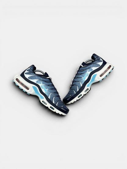 Nike Air Max Plus Dark Obsidian — buty sportowe męskie w bardzo dobrym stanie rozmiar 44, zewnętrzny panel prawego buta