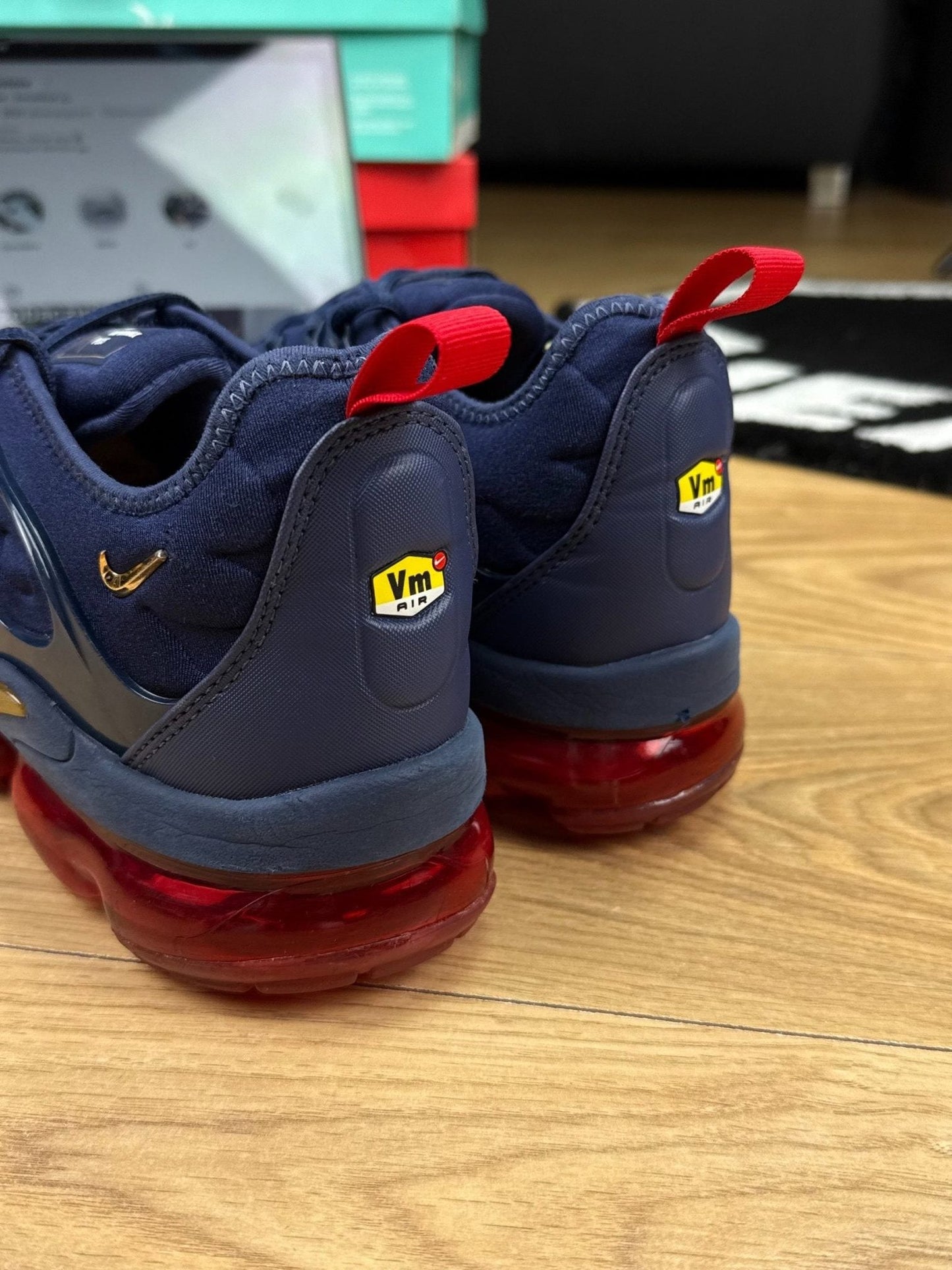 Nike Air VaporMax Plus Midnight Navy — buty sportowe męskie w bardzo dobrym stanie rozmiar 45, widok z góry