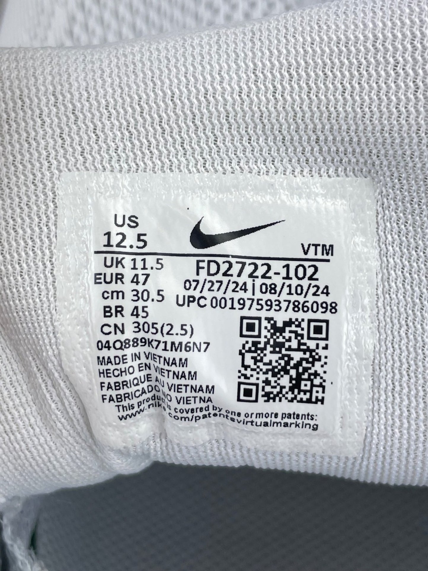 Nike Pegasus 41 Pure Platinum — buty sportowe męskie w bardzo dobrym stanie rozmiar 47, opcjonalne zdjęcie 2