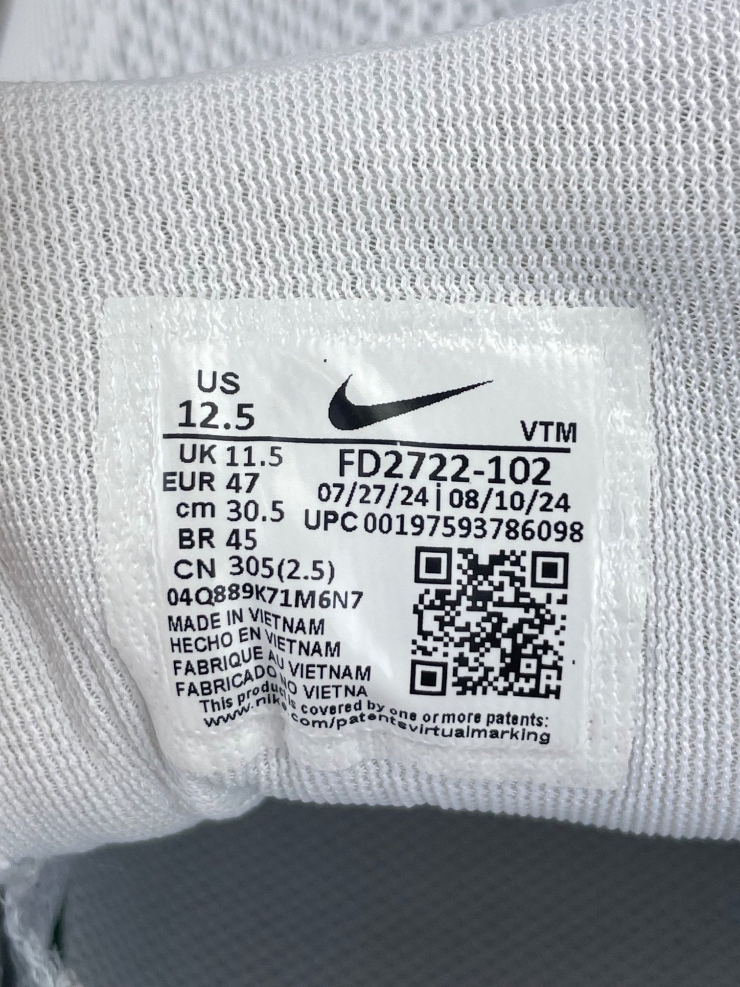 Nike Pegasus 41 Pure Platinum — buty sportowe męskie w bardzo dobrym stanie rozmiar 47, opcjonalne zdjęcie 2