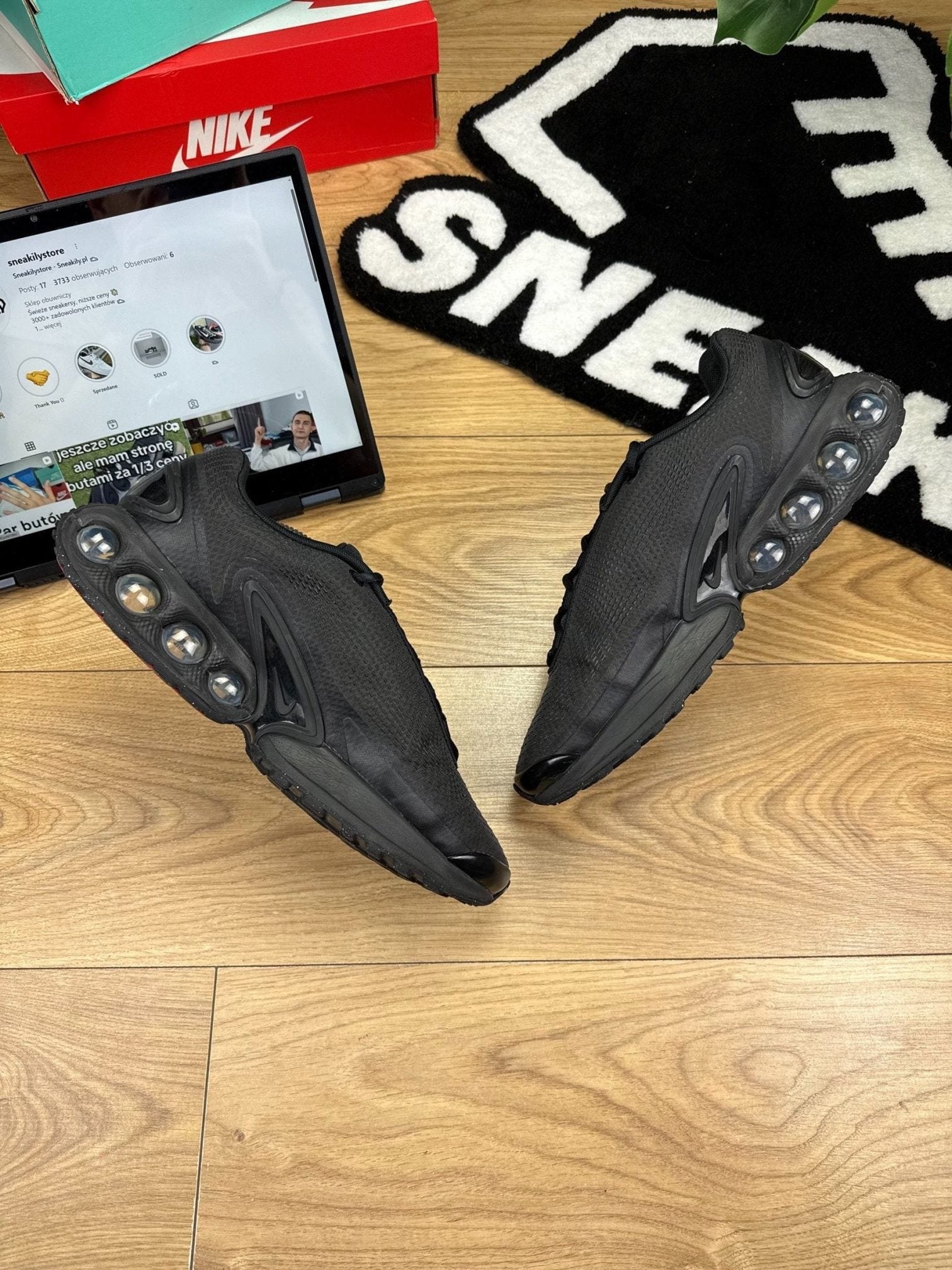 Nike Air Max Dn Black Metallic Grey — buty sportowe męskie w bardzo dobrym stanie rozmiar 45.5, wewnętrzny panel lewego buta