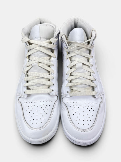 Jordan Air Jordan 1 Mid Triple White — buty sportowe męskie w bardzo dobrym stanie rozmiar 42, widok z góry