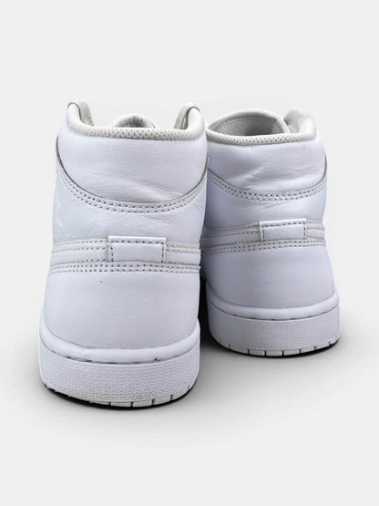 Jordan Air Jordan 1 Mid Triple White — buty sportowe męskie w bardzo dobrym stanie rozmiar 42, widok z tyłu