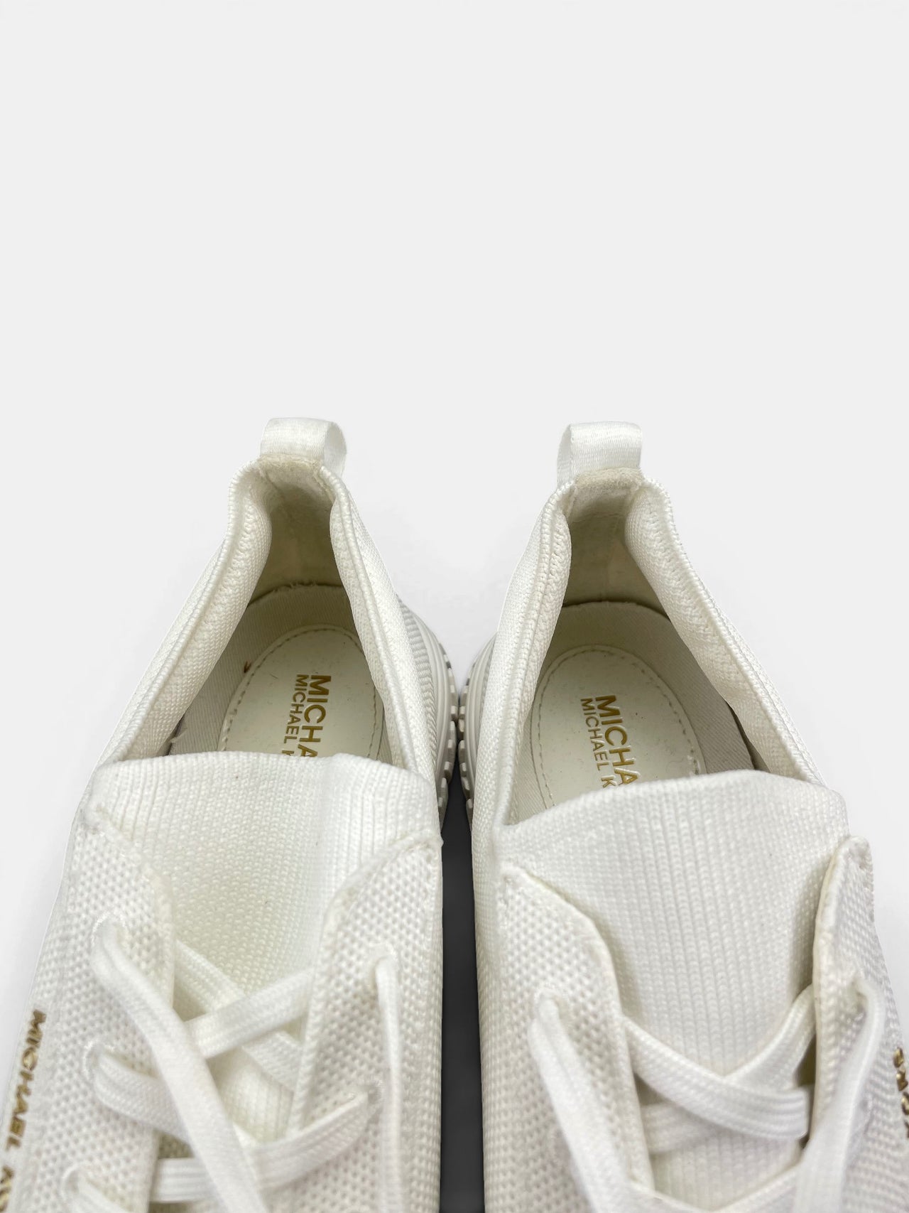 Michael Kors Grove Knit Sneakers — buty sportowe męskie w bardzo dobrym stanie rozmiar 41, zapiętki butów