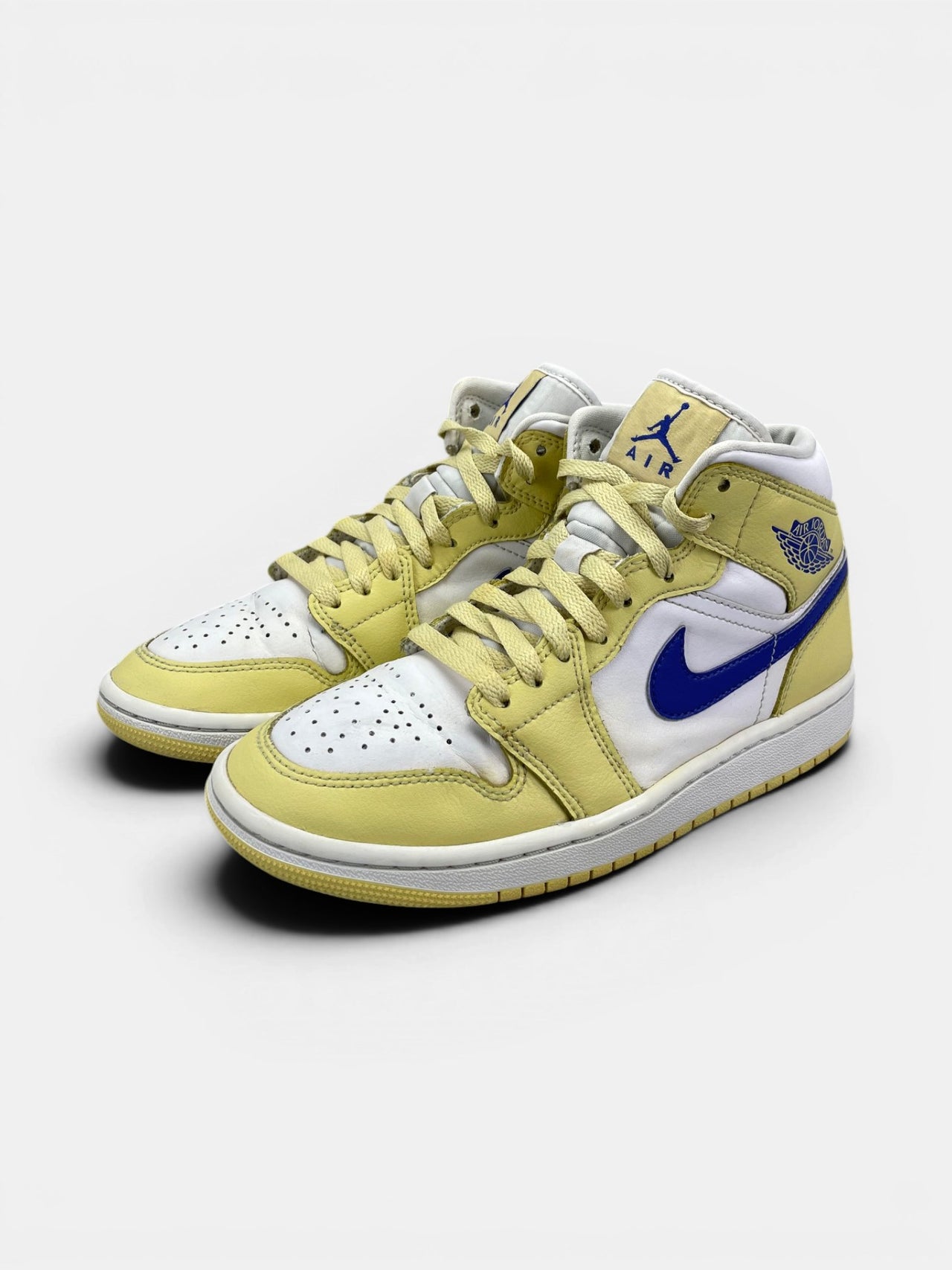 Nike Air Jordan 1 Mid Lemon Wash — buty sportowe damskie w bardzo dobrym stanie rozmiar 36.5, widok z boku