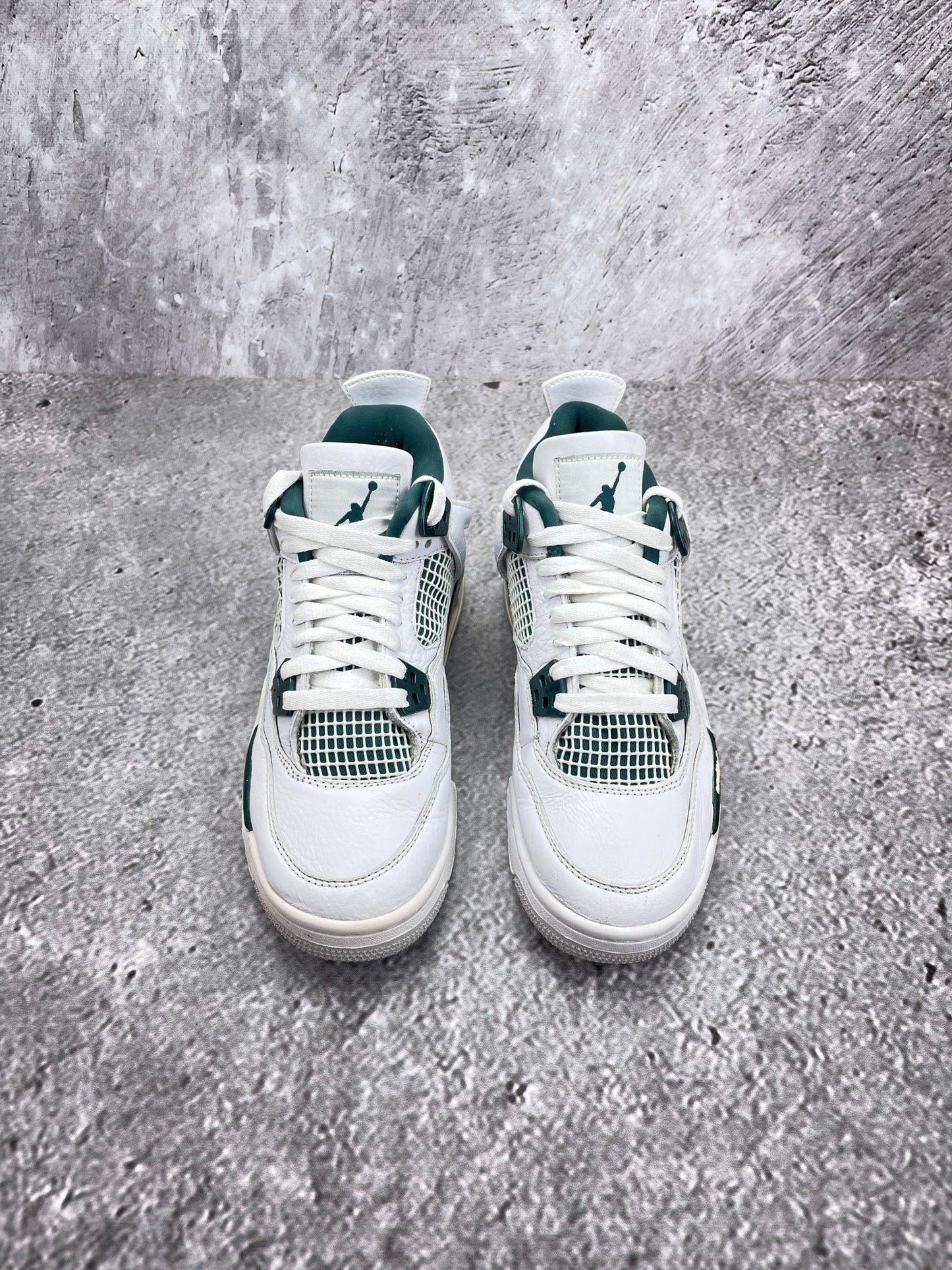 Nike Air Jordan 4 Retro Oxidized Green — buty sportowe damskie w bardzo dobrym stanie rozmiar 37.5, wewnętrzny panel lewego buta
