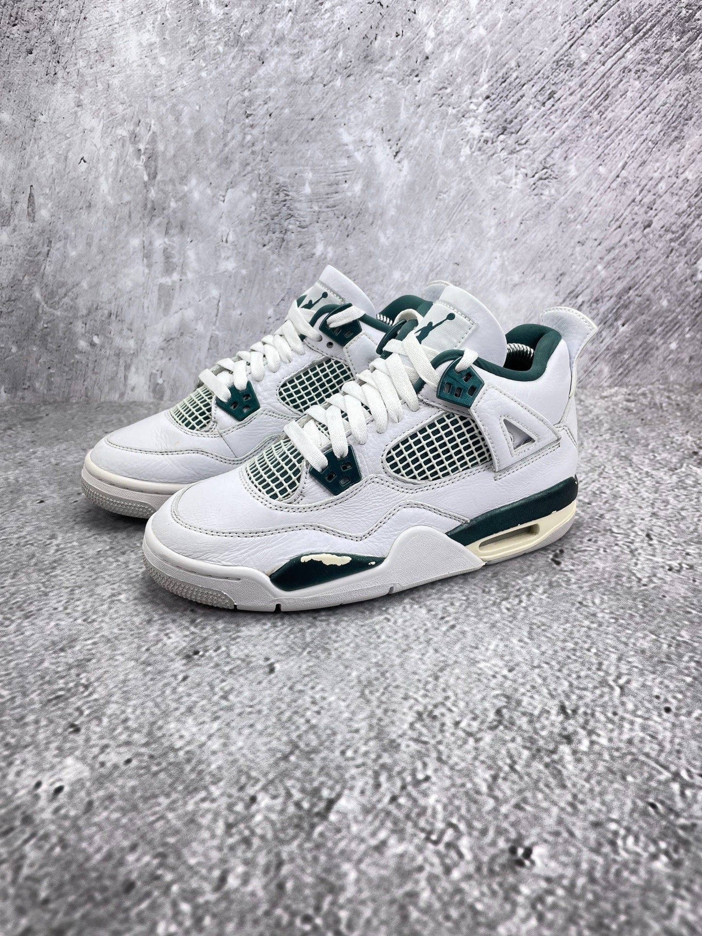 Nike Air Jordan 4 Retro Oxidized Green — buty sportowe damskie w bardzo dobrym stanie rozmiar 37.5, zapiętki butów