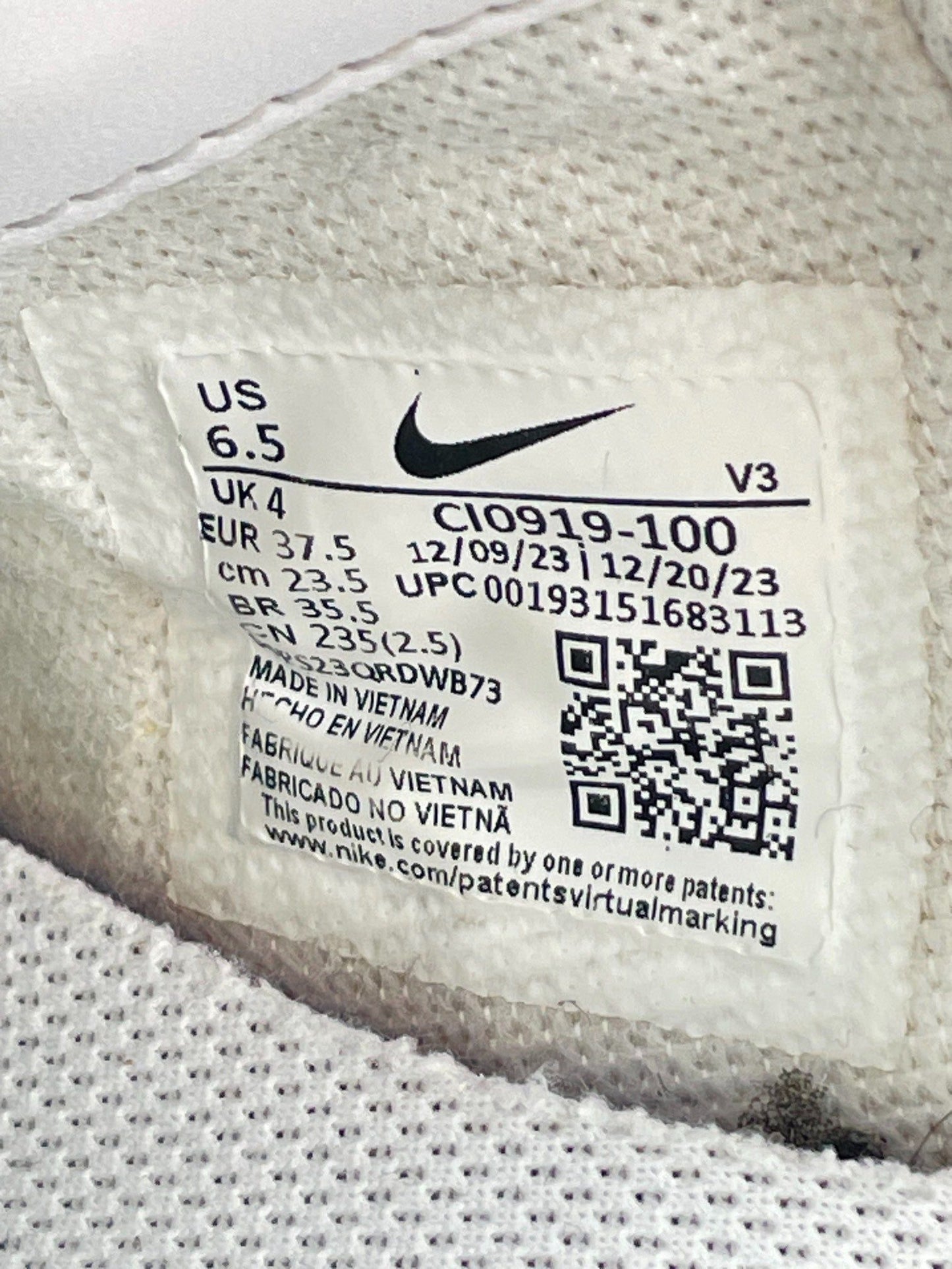 Nike Air Force 1 Shadow Triple White — buty sportowe damskie w bardzo dobrym stanie rozmiar 37.5, opcjonalne zdjęcie 2