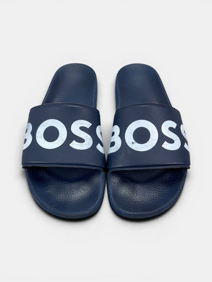 Hugo Boss Boss Slippers — buty sportowe męskie w bardzo dobrym stanie rozmiar 42, zewnętrzny panel prawego buta