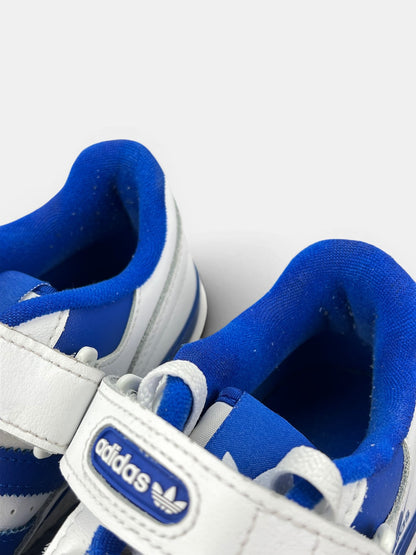 Adidas Forum Low White Royal Blue — buty sportowe męskie w bardzo dobrym stanie rozmiar 42, zapiętki butów