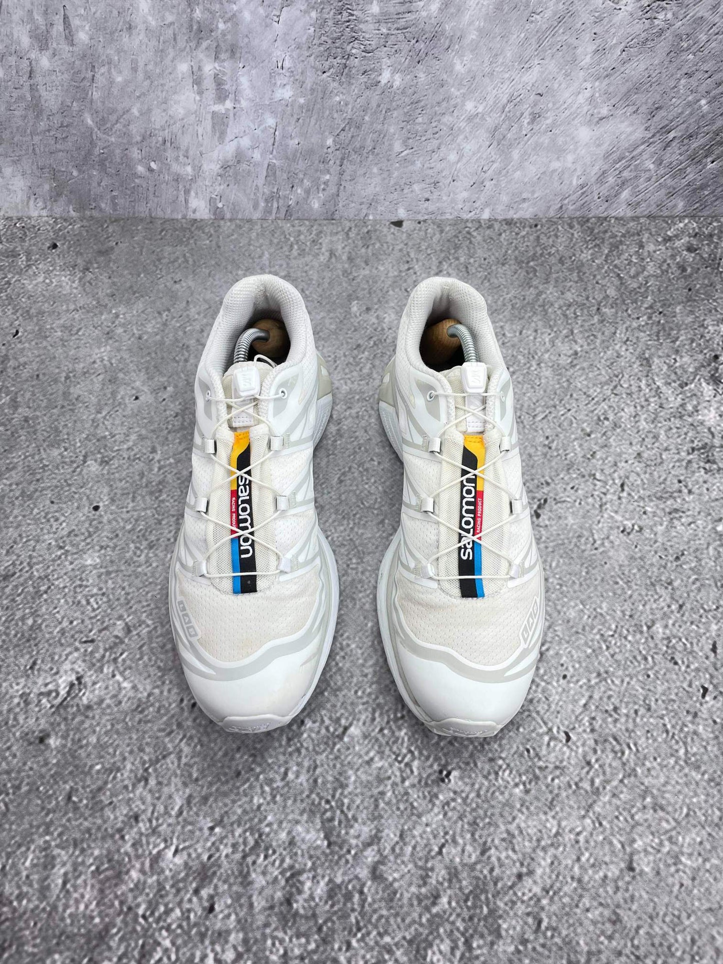 Salomon XT-6 White Lunar Rock — buty sportowe męskie w bardzo dobrym stanie rozmiar 44 1/3, widok z góry