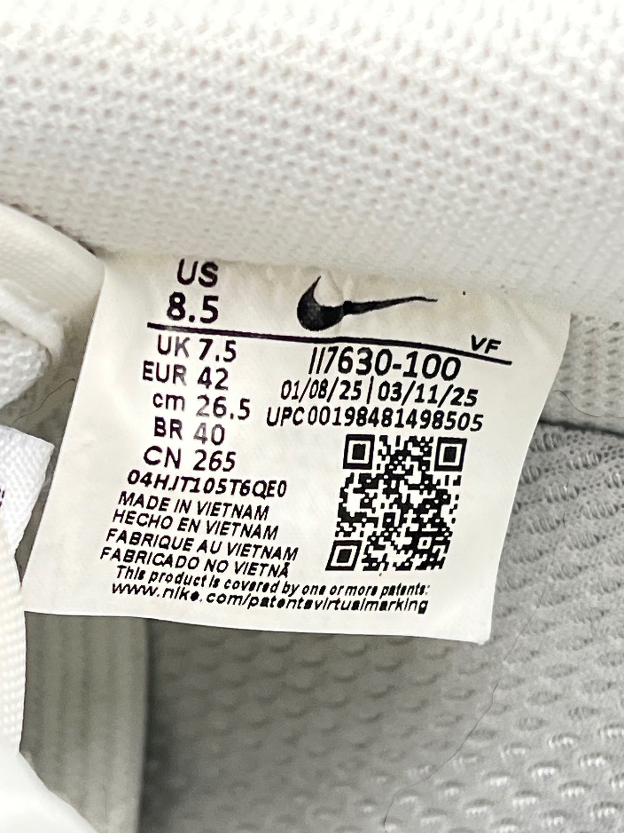 Nike Air Force 1 Low White Gum — buty sportowe męskie w bardzo dobrym stanie rozmiar 42, opcjonalne zdjęcie 1