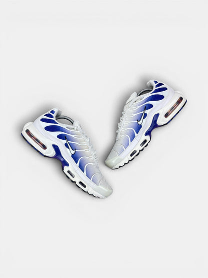 Nike Air Max Plus White Wild Grape — buty sportowe męskie w bardzo dobrym stanie rozmiar 43, zewnętrzny panel prawego buta
