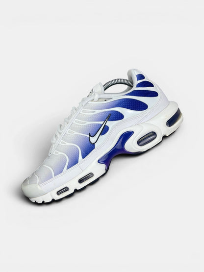 Nike Air Max Plus White Wild Grape — buty sportowe męskie w bardzo dobrym stanie rozmiar 43, widok z góry na wewnętrzną stronę butów