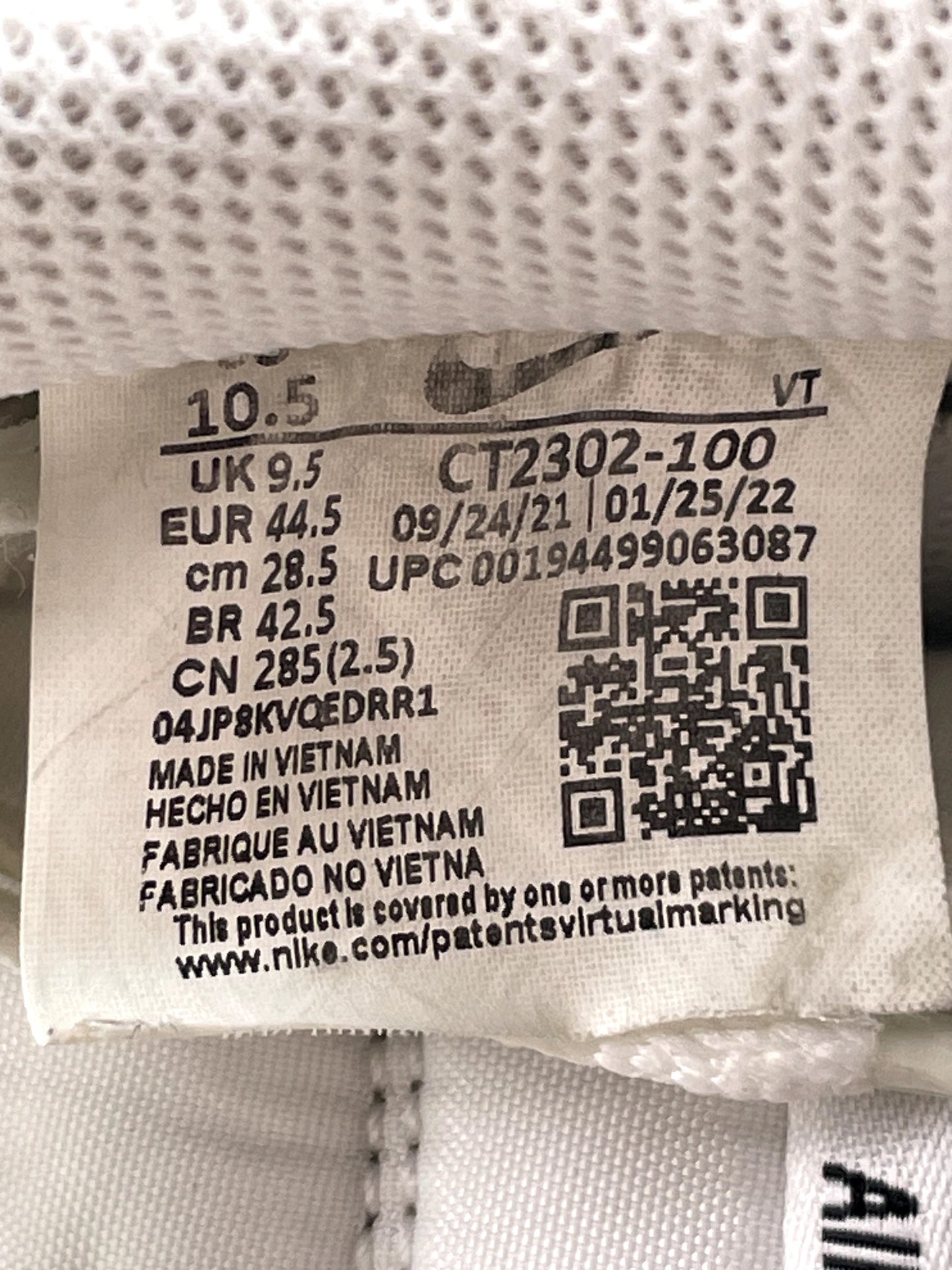 Nike Air Force 1 Low White/Black — buty sportowe męskie w bardzo dobrym stanie rozmiar 44.5, opcjonalne zdjęcie 2