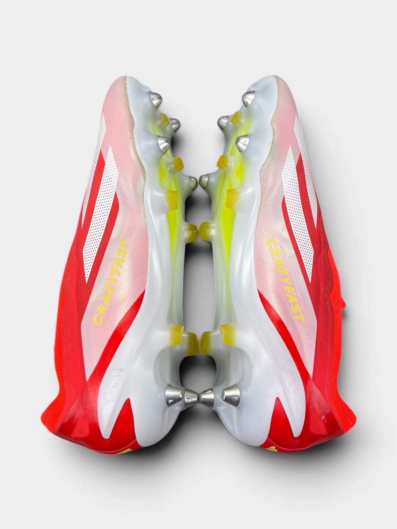 Adidas X Crazyfast Elite Energy Citrus Pack — buty sportowe męskie w bardzo dobrym stanie rozmiar 43 1/3, widok z góry na zewnętrzną stronę butów
