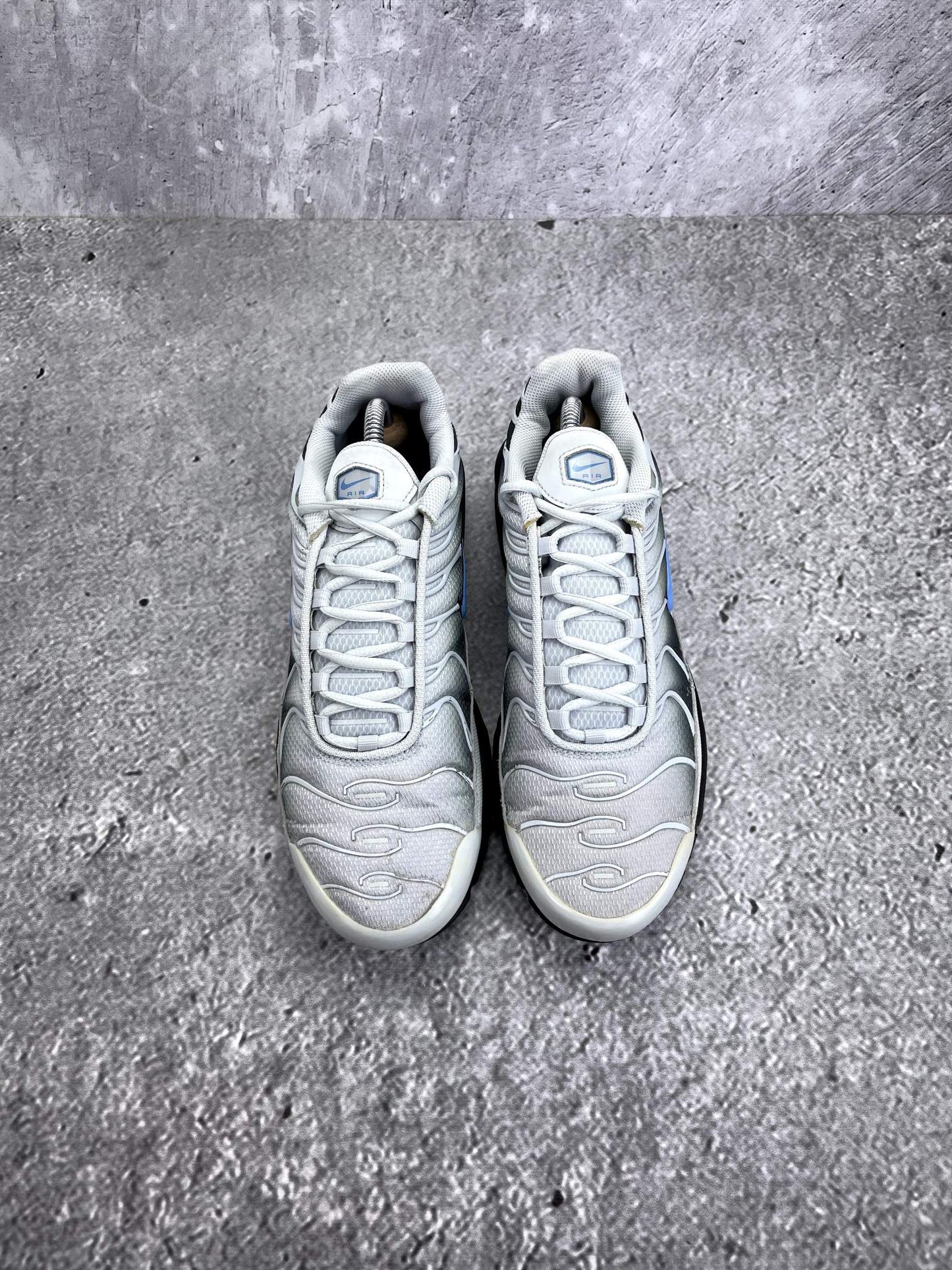 Nike Air Max Plus Pure Platinum University Blue - buty sportowe, widok z góry