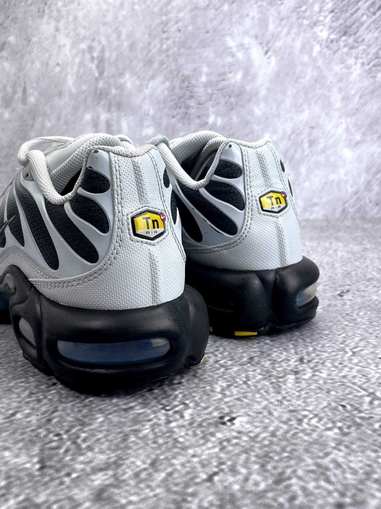 Nike Air Max Plus Pure Platinum University Blue - buty sportowe, widok z tyłu