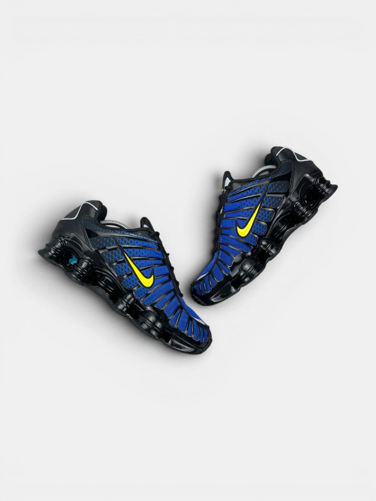 Nike Shox TL Lyon Blue — buty sportowe męskie w bardzo dobrym stanie rozmiar 45, zewnętrzny panel prawego buta