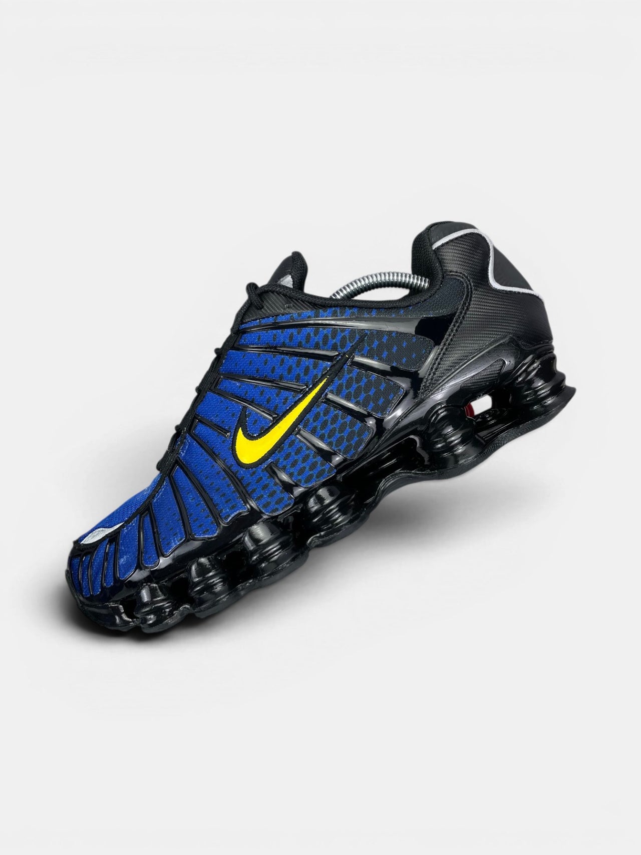 Nike Shox TL Lyon Blue — buty sportowe męskie w bardzo dobrym stanie rozmiar 45, widok z góry na wewnętrzną stronę butów