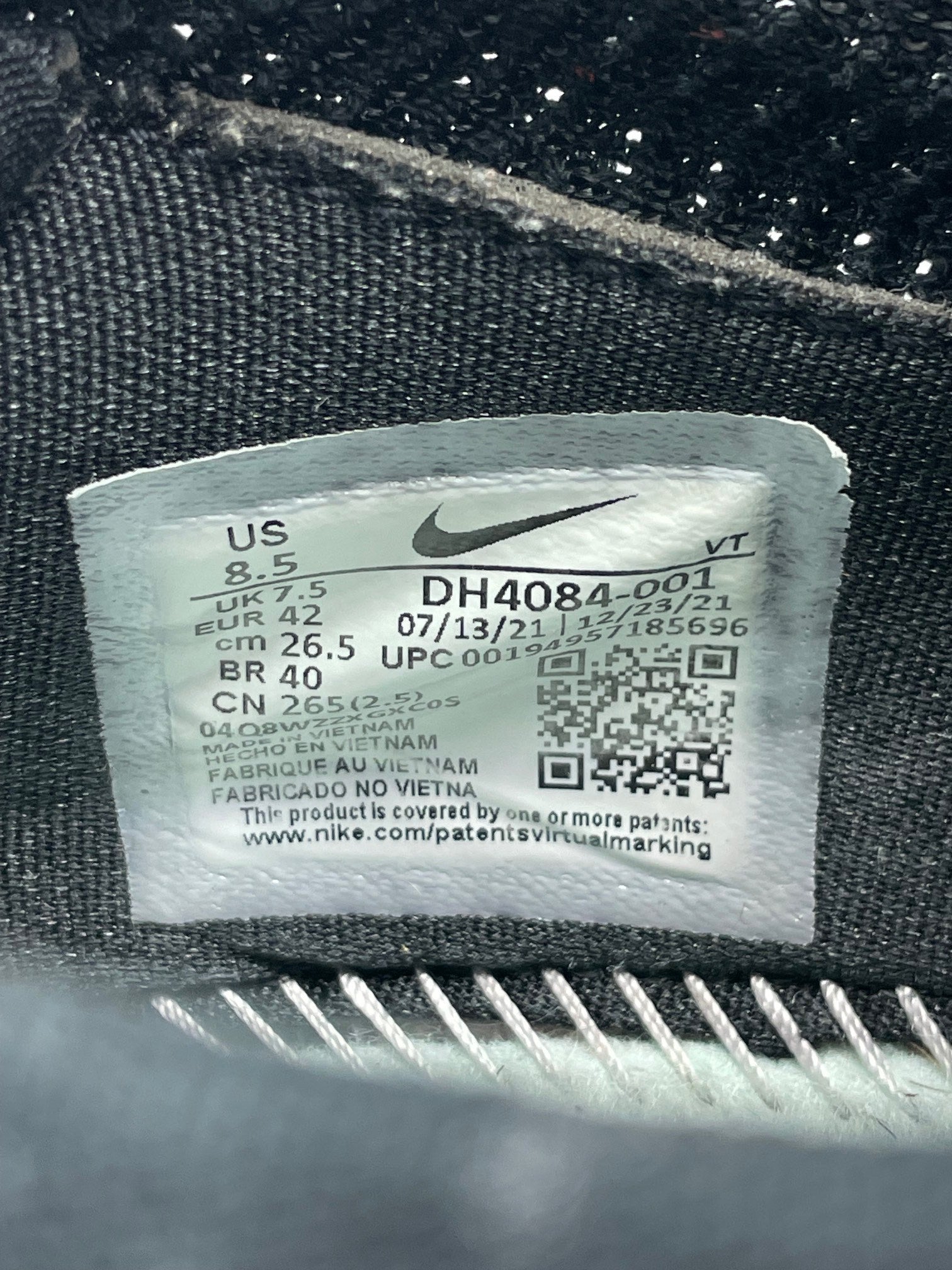 Nike Air VaporMax 2021 FK “Triple Black” Triple Black — buty sportowe męskie w bardzo dobrym stanie rozmiar 42, opcjonalne zdjęcie 2